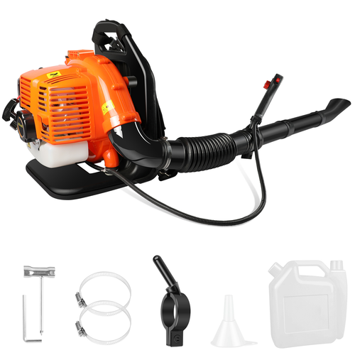 Commercial 63CC 2-Stroke Gas Powered Leaf Blower Grass Blower-Gasoline Backpack