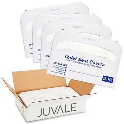 4 Pack of 250 Pieces Disposable Toilet Seat Covers, 14 x 16 In, 1000 Pack