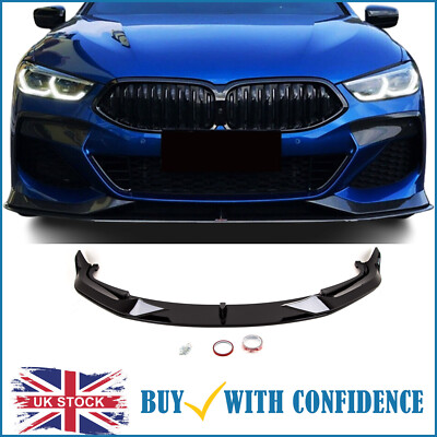 AC Schnitzer Style BMW 8 Series G14 G15 G16 Front Lip Splitter Gloss Black