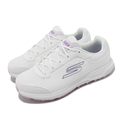 Женские кроссовки для гольфа Skechers Go Golf Prime White Lavender Spike 123067-WLV