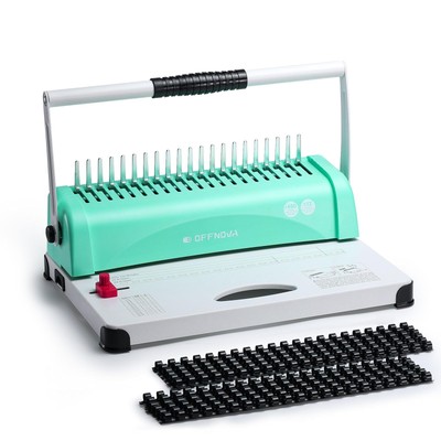 OFFNOVA Binding Machine, 21-Hole 450 Sheets Paper Comb Binding Machine for Le