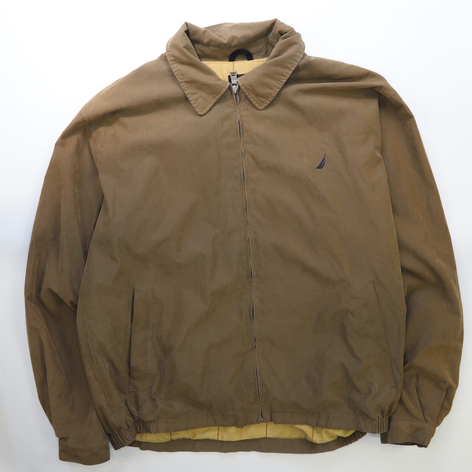 Nautica Harrington Bomber Jacket Size XL Brown | eBay