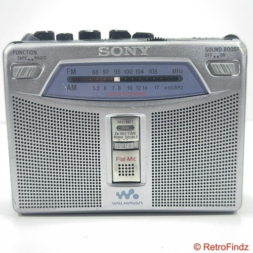 SONY RADIO CASSETTE PLAYER 未検査 SONY Radio Cassette WALKMAN WM-GX200 blue 2Way Speaker