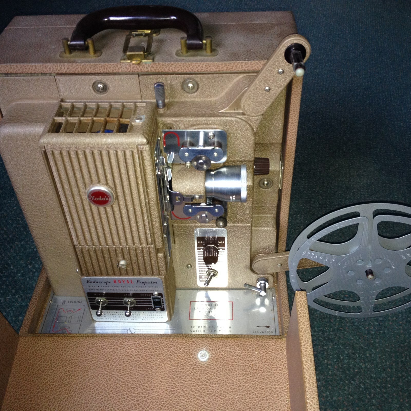 Kodak Kodascope Royal 16mm Projector + 5 Vintage Movies