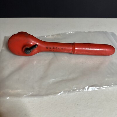 KNIPEX Tools - Reversible Ratchet, 3/8'' Drive, 1000V Insulated (9831)