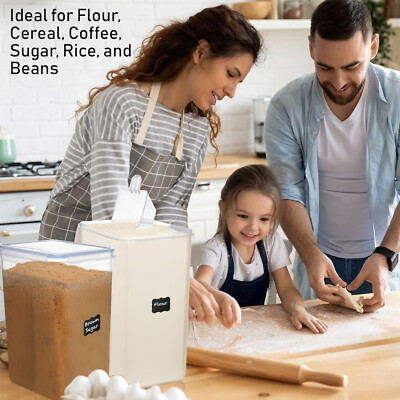 Set of 2 Extra Large Food Storage Containers with Airtight Lids, 8.5L / 287 Oz