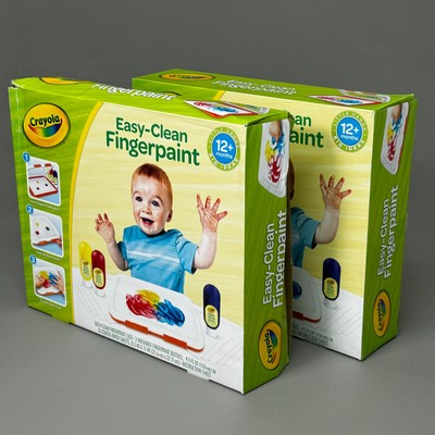 CRAYOLA (2 SETS) Easy Clean Finger Paint Set Station for 1 Year+ Safe & Non-Toxi