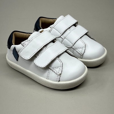OLD SOLES Fullhouse Boys & Girls Leather Shoes Kid's Sz 9 EU 25 Snow/Indigo/Navy