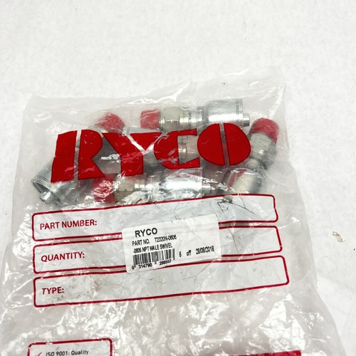 LOT OF 5 - T2320N-0606-0606 NPT MALE SWIVEL