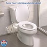 Bidet Attachment for Toilet, Self-Cleaning Dual Retractable Nozzles Bidet, Non-Electric Adjustable Water Pressure for Hygienic Rear and Feminine Wash, Easy Installation Ultra-Slim (White)