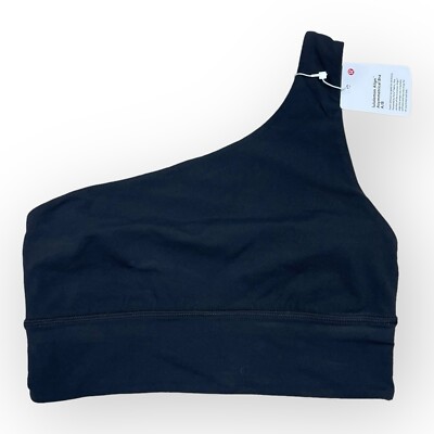 Lululemon Align Asymmetrical Bra Lightly Support A/B Size 6 Black NWT