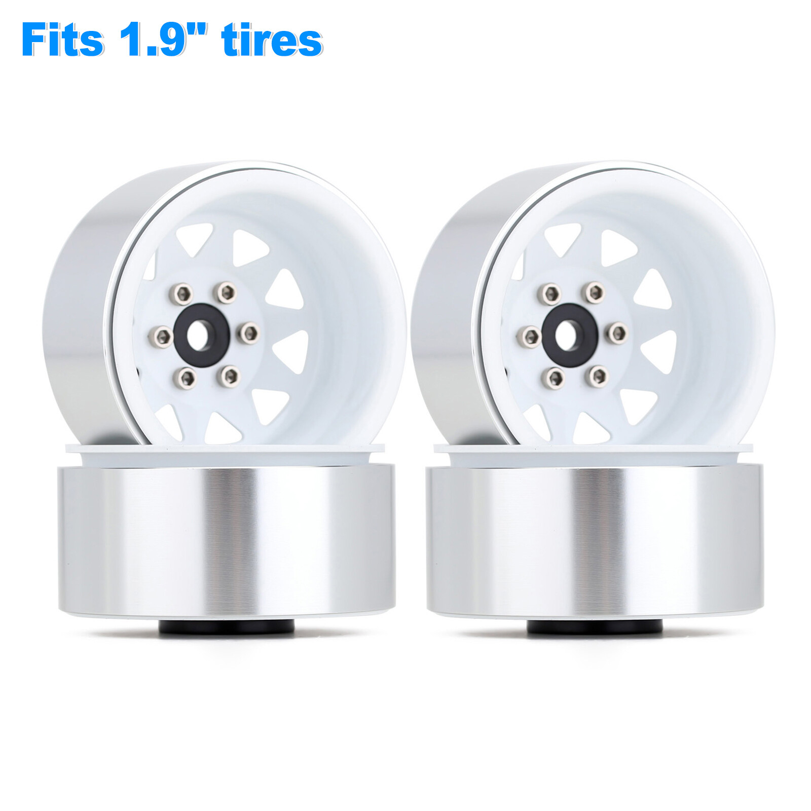 Metal 1.9" Beadlock Wheel Rims for 1/10 RC Crawler Traxxas T