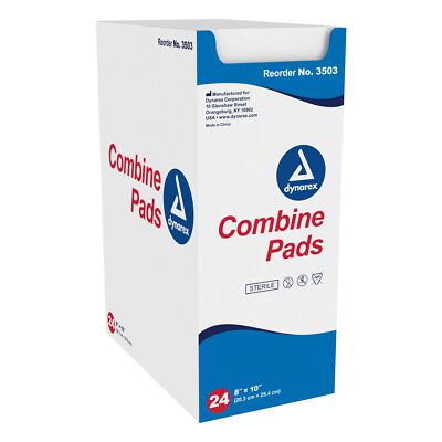 Sterile Combine Pads Medical First Aid Latex Free Dynarex 8