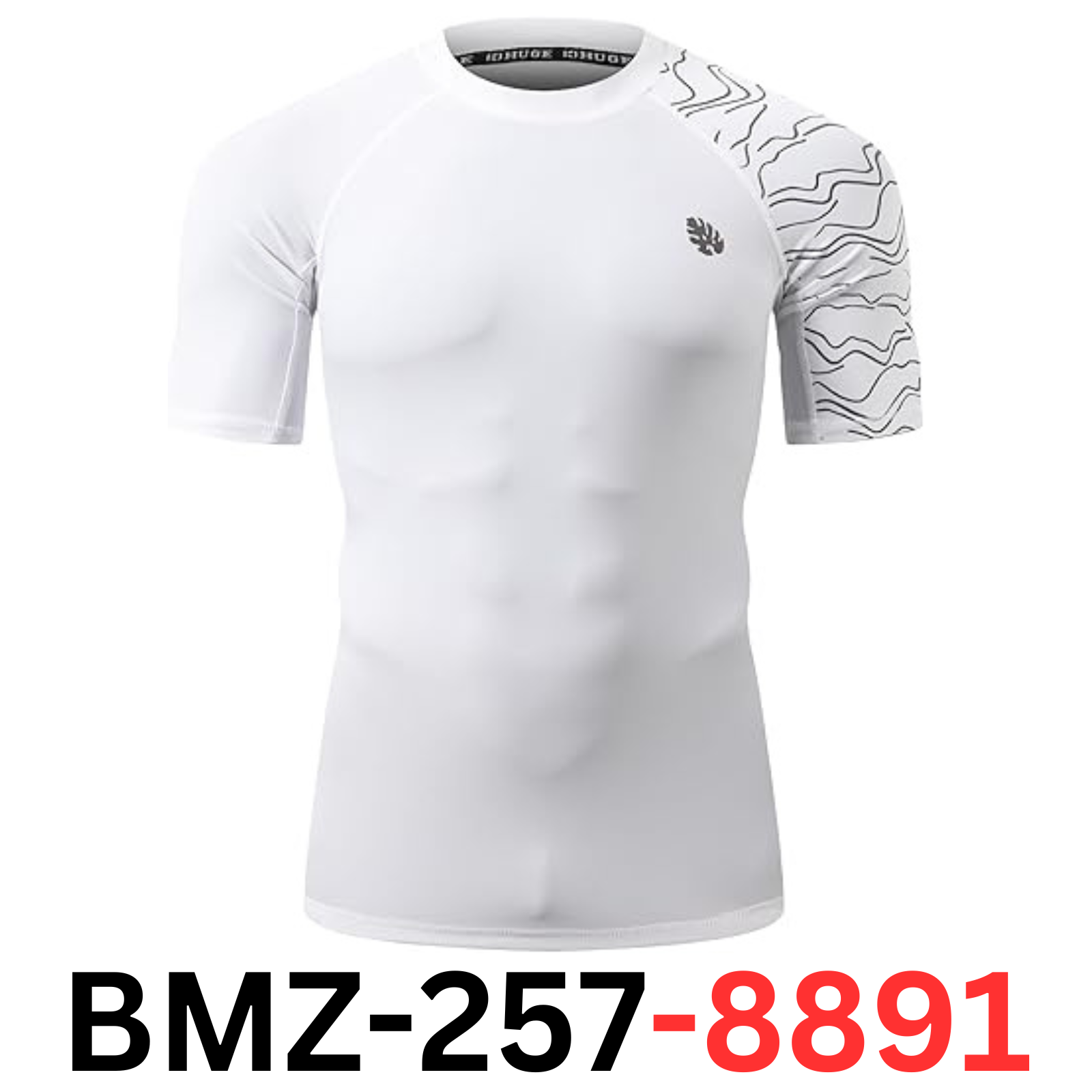 ADOREISM Men Rash Guard SPF UPF 50+ UV Sun Protection Short Sleeve SwimShirt 3XL