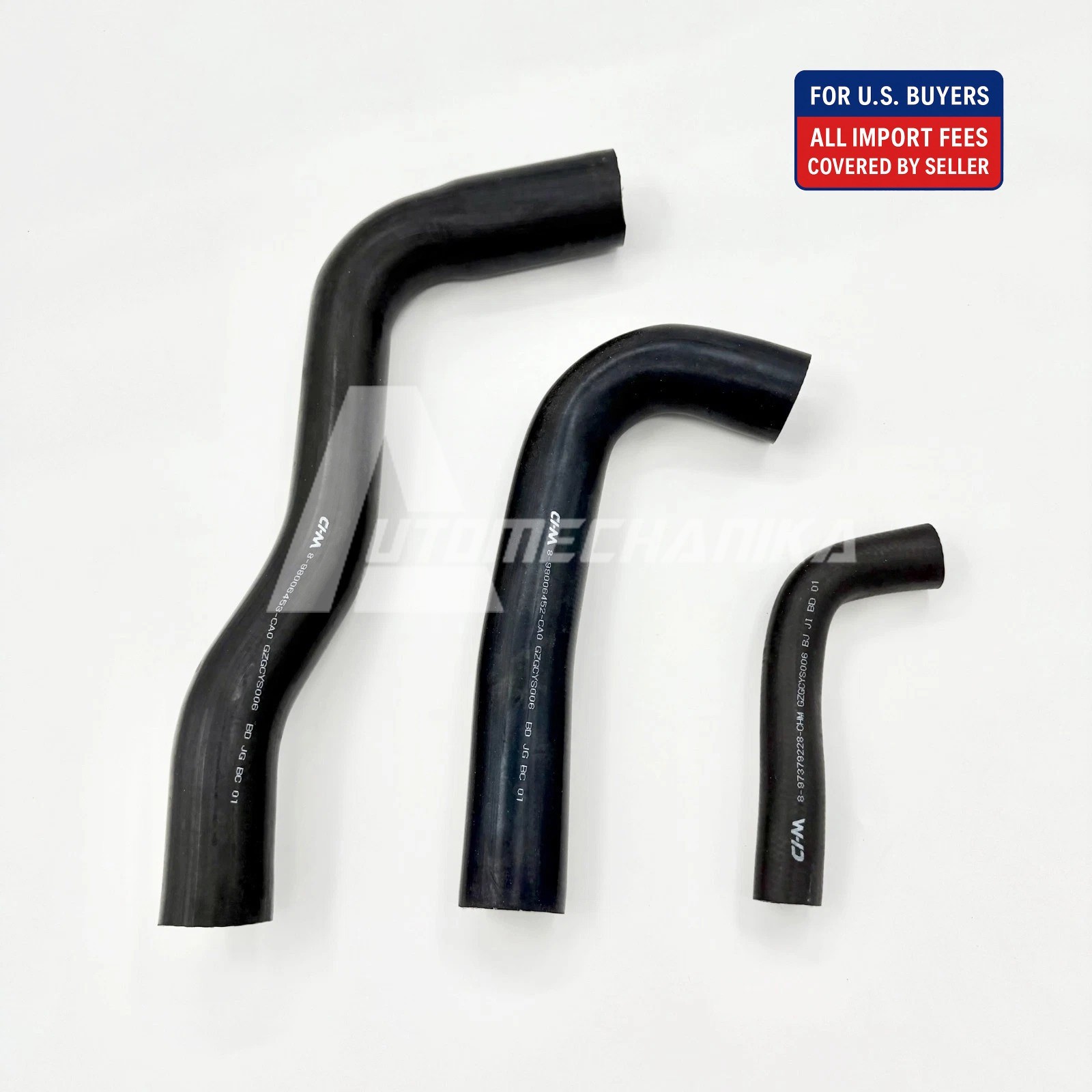3x Hose IN OUT ByPass Water For Isuzu NRR NPR NPR-HD NQR 4HK1 5.2L 07-10