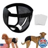 DDFS Female Dog Heat Cycle with 3 Replace Diaper,Dog Pants in Heat Reusable Diapers Adjustable Protective Pants for Dogs Black M