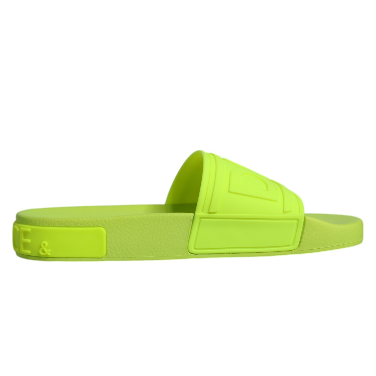 DOLCE & GABBANA Shoes Green Rubber Slides Sandals Beachwear