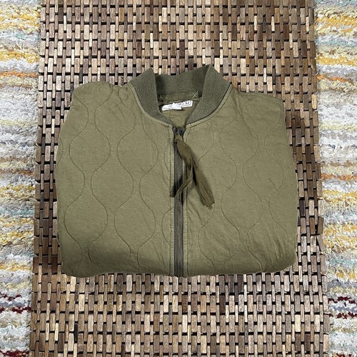 J. CREW Wallace & Barnes Quilted Bomber Jacket Forest Green Men’s Size Medium M