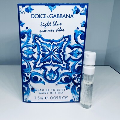 Dolce & Gabbana Light Blue Summer Vibes Eau de Toilette Sample Spray 1.5ml New