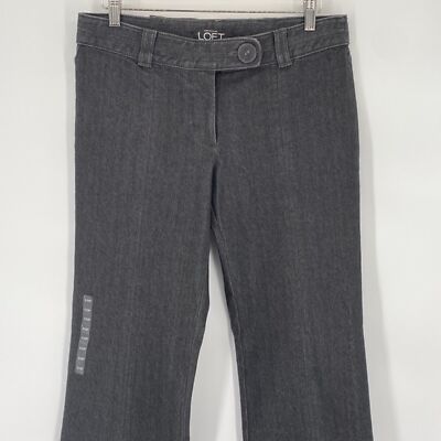 Ann Taylor LOFT Modern Trouser Mid-Rise Gray Wash Jeans Sz 10 Petite NWT Women s