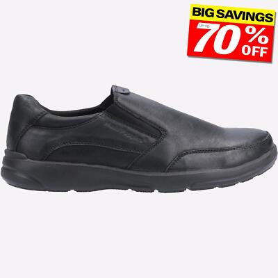Hush Puppies Aaron Mens MEMORY FOAM Casual Slip On Dress Shoes Black