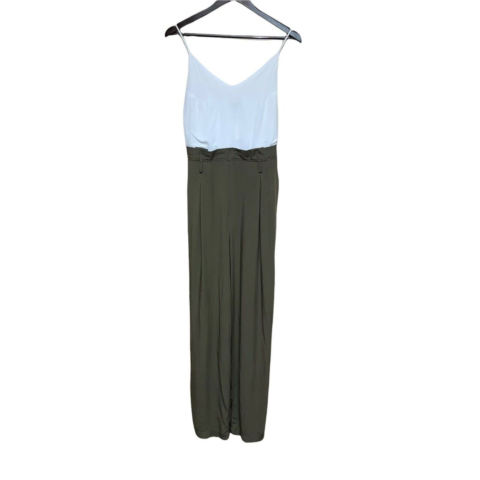 NEW! Shine Star Jumpsuit Paper Bag Waist Tank Top White