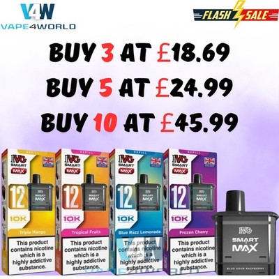 IVG Smart Max Refill | Prefilled Pod | 10K Puffs | Replacement Pod 20mg