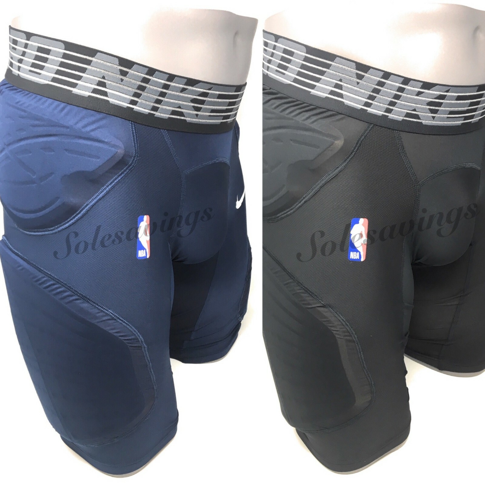 Nike NBA Player Basketball Hyperstrong Mens Padded Hip Thigh Shorts Blue \u0026  Black | eBay