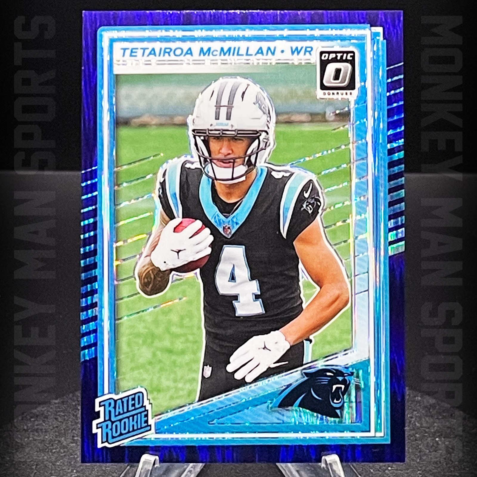 2025 Optic - Tetairoa McMillan Rated Rookie RC - #209 PURPLE SHOCK HOLO PANTHERS