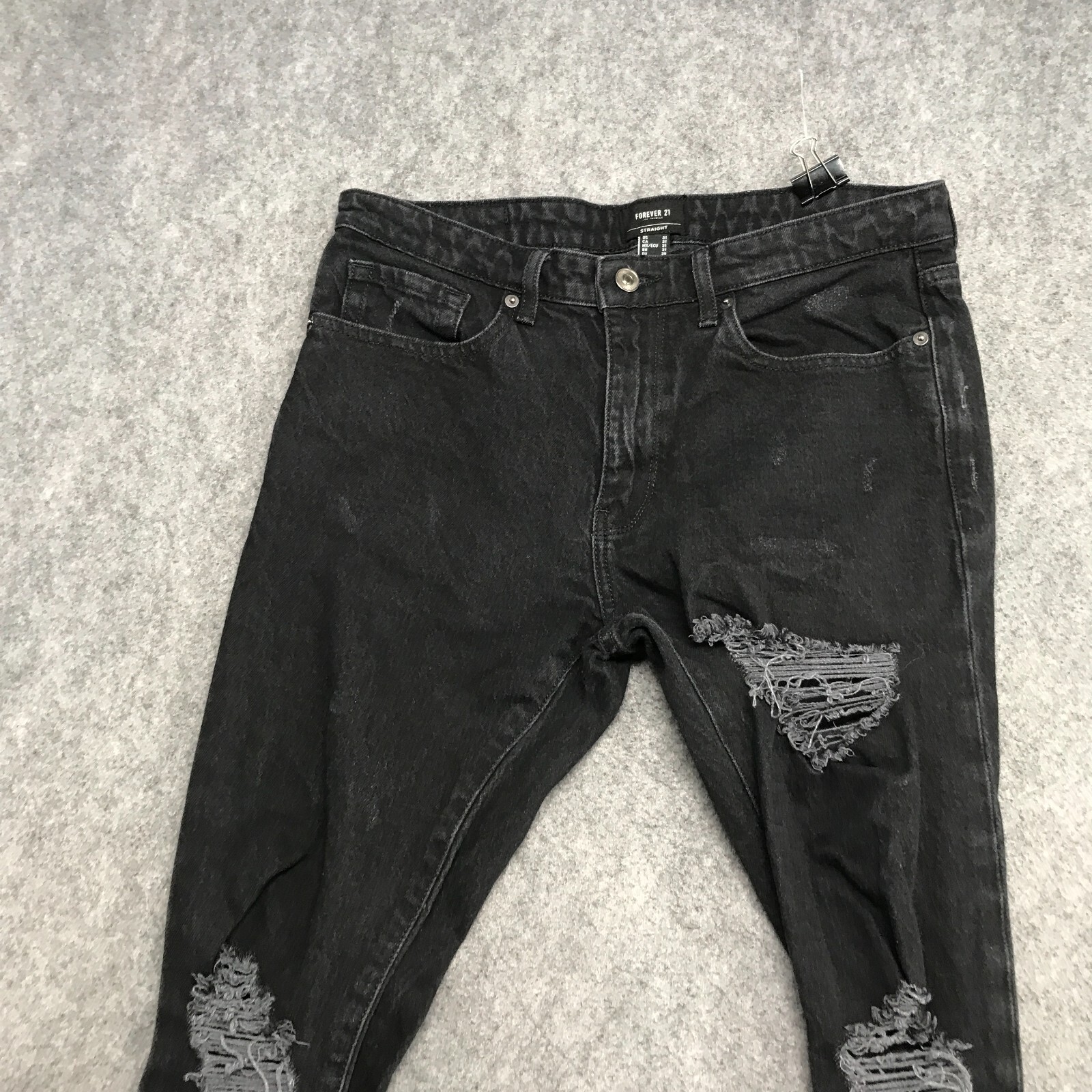 パンツ damage long length denim jeans black damage long length denim jeans black パンツ