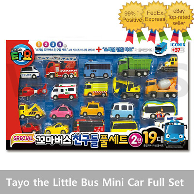 Tayo Little Bus Special Friends 19pcs Mini Car Full Set 2nd Edition Police Tayo