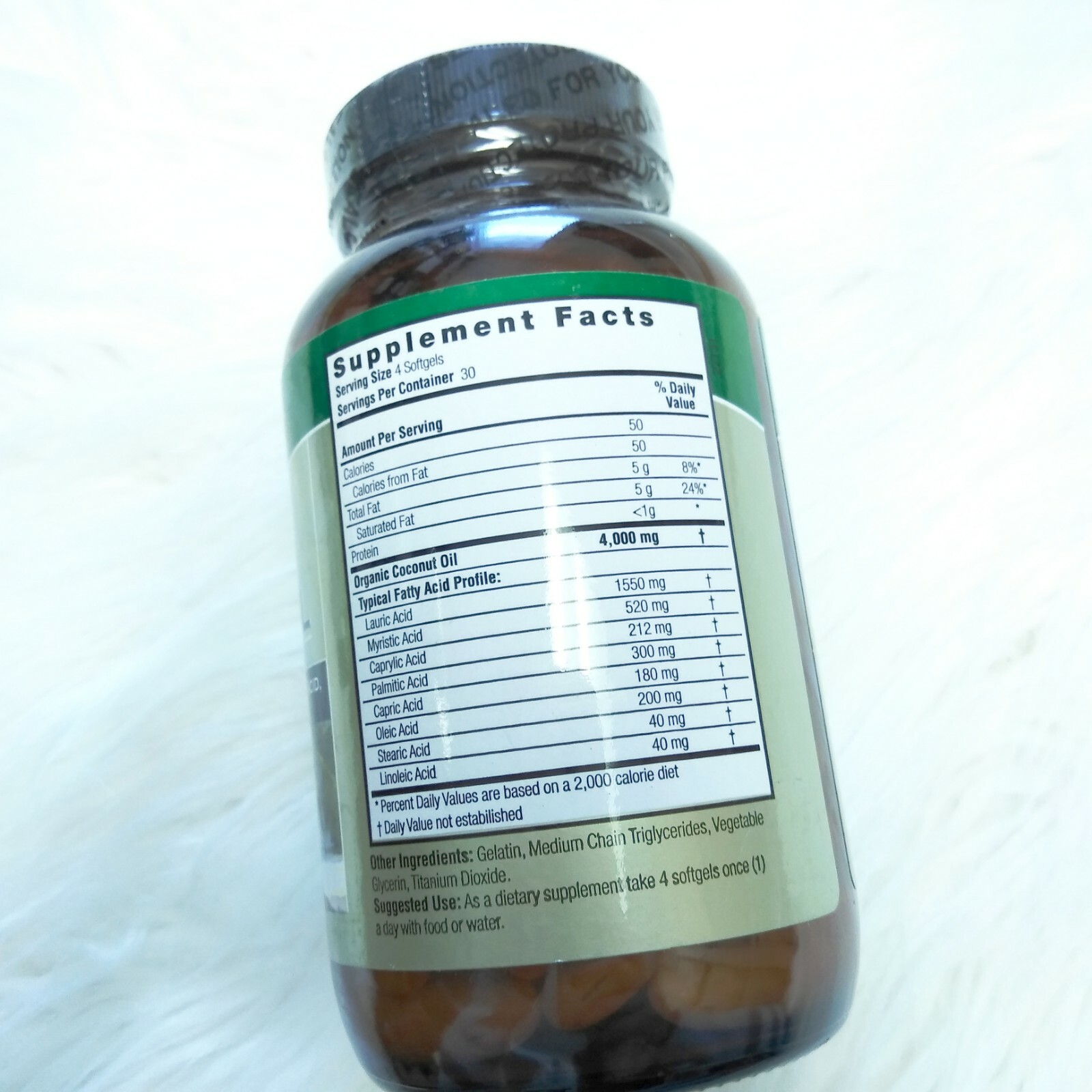 New NATURE'S ANSWER Extra Virgin Coconut Oil Supplement, 120 Softgels EXP5/2019