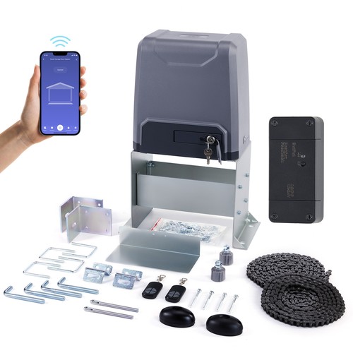 CO-Z 3300lbs Sliding Gate Opener APP Control Infrared Sensors Remote Controls