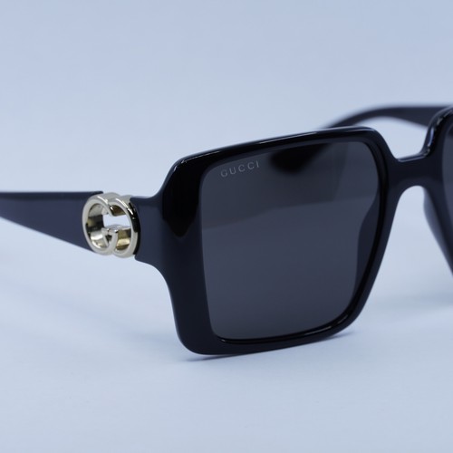 Pre-owned Gucci Gg1692s 001 Black/grey 54-18-135 Sunglasses In Gray