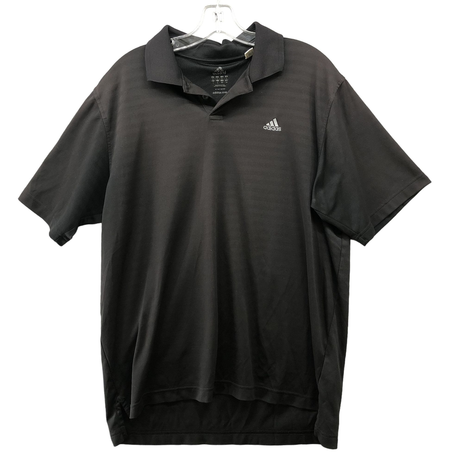 Adidas Golf Polo Shirt Mens L Black Active 360 Short Sleeve