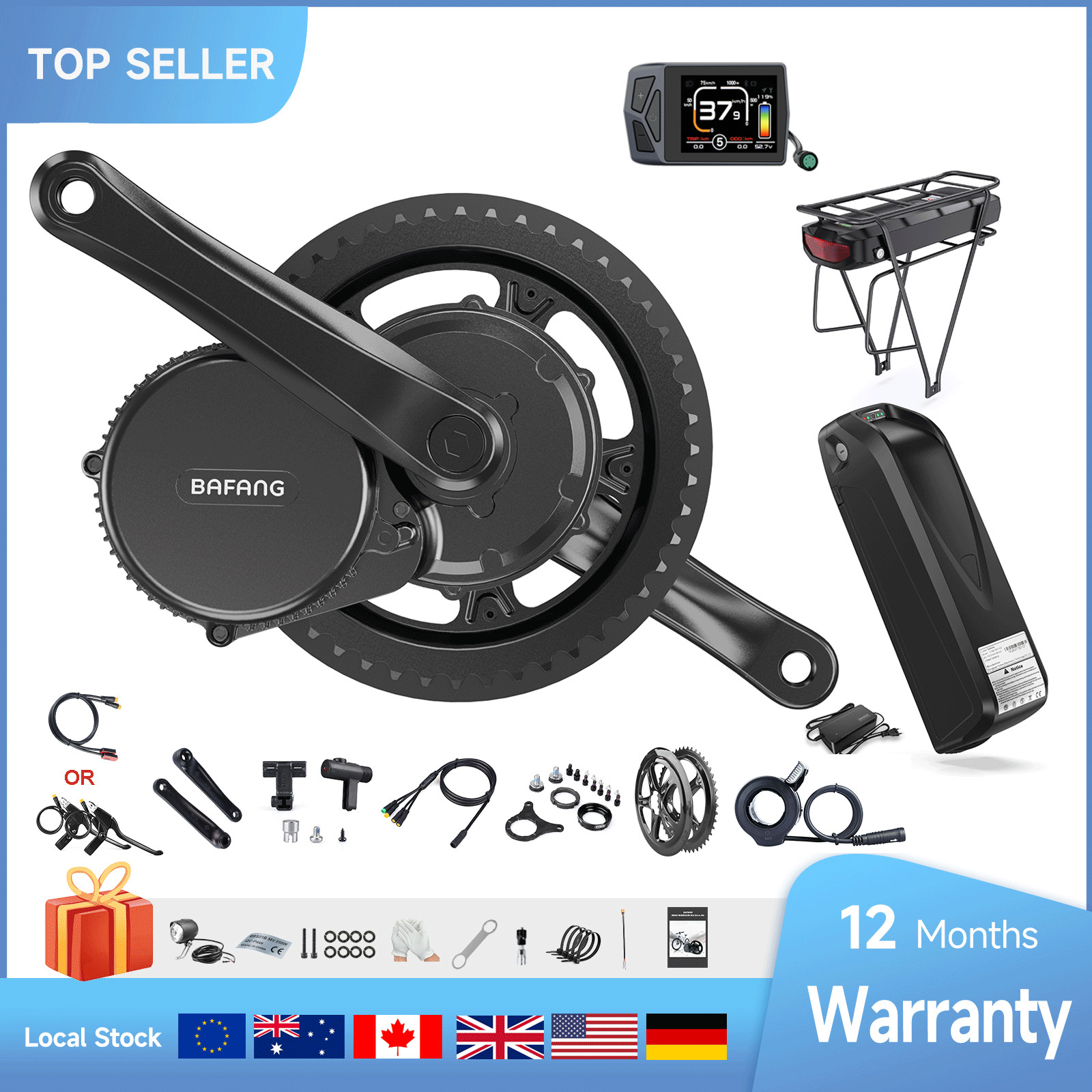 Bafang 36V 500W 48V750W BBS02B Mid Drive Motor 8fun eBike Co