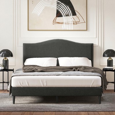With Nailhead Trim & Camelback Headboard