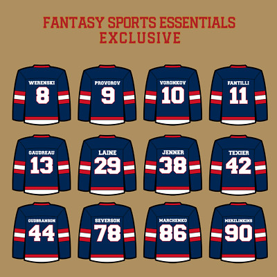 Columbus Blue Jackets 2023 Home Jersey Sticker Decals