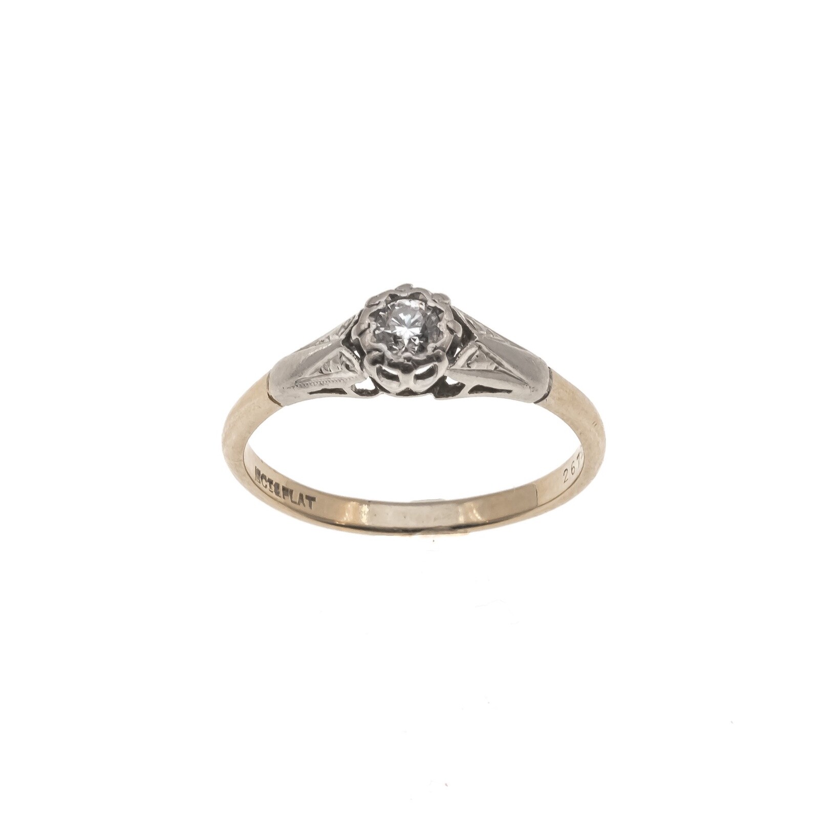Everlasting - Art Deco 18K Platinum Solitaire Ring