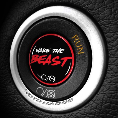 Wake the BEAST Start Button Cover -Fits Dodge Jeep RAM Charger Challenger & More