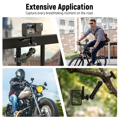 Neewer Action Camera Pole Mount for Motorcycle Bike Handlebar Ski Pole