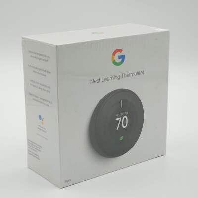 New Google Nest Learning Thermostat - 3rd Generation - Black T3016US