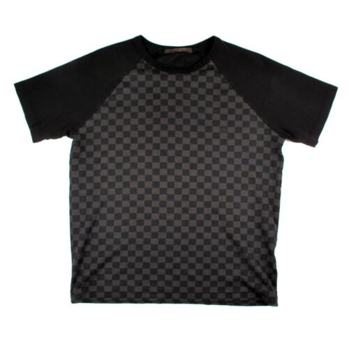 LOUIS VUITTON Dark Blue Logo Mono T-shirt - M