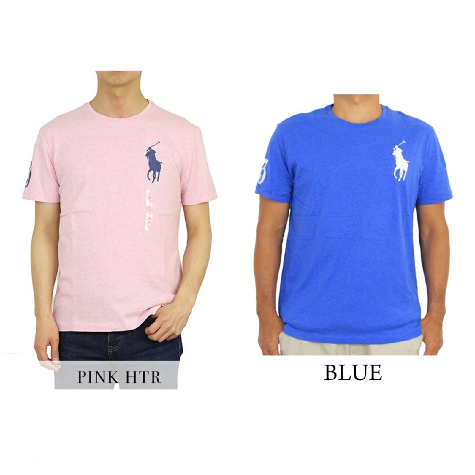 

Polo Ralph Lauren Однотонная футболка с круглым вырезом с короткими рукавами Big Pony — 2 цвета —
