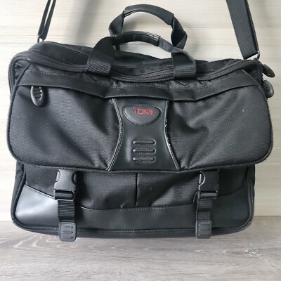 Tumi T-Tech T2 Carry On Expandable Nylon Ballistic Laptop Briefcase Bag w/ Strap