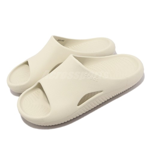 

Crocs Mellow Slide Bone Бежевые мужские повседневные сандалии унисекс без шнуровки 208392-2Y2, Бежевый, Mellow Slide