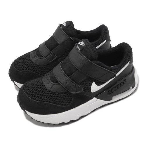 

Nike Air Max Systm TD Black White Wolf Grey Toddler Preschool Casual DQ0286-001, Черный, Air Max Systm Td