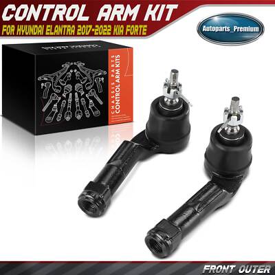 2xFront Outer Tie Rod End Kit for Hyundai Elantra 2017-2022 Kona Venue Kia Forte