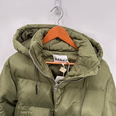 Pre-owned Jakke Evereve Poppy Recyled Puffer In Olive Green // S