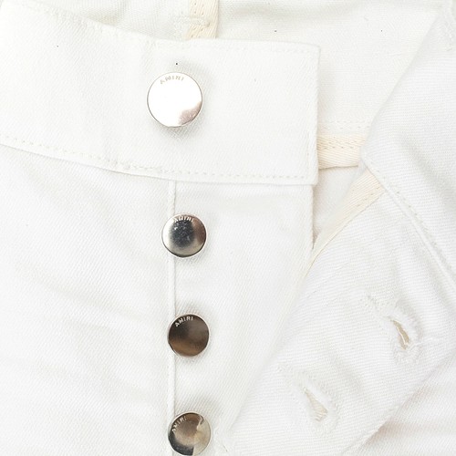 Pre-owned Amiri Mx1 White Skinny Jeans Size 32 $1090